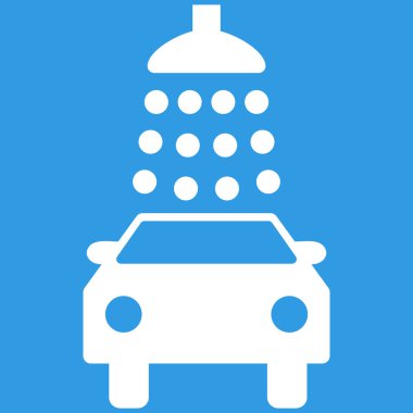 Oto yıkama düz vektör simgesi