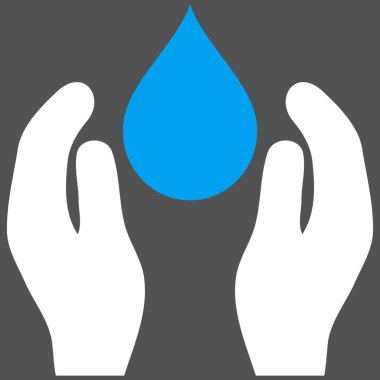 Su bakımı düz vektör simgesi