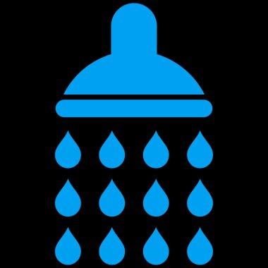 Duş düz vektör simgesi