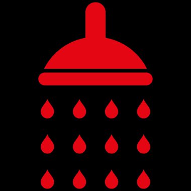 Duş düz vektör simgesi