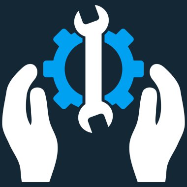 servis düz vektör sembolünü onar