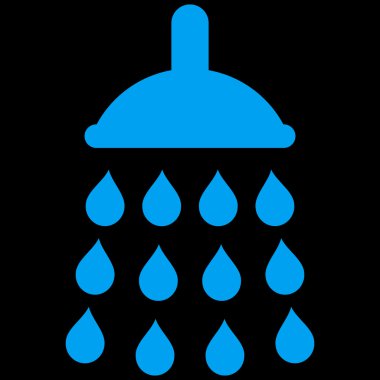 Duş düz vektör simgesi