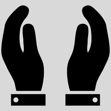 Bakım el düz vektör simgesi