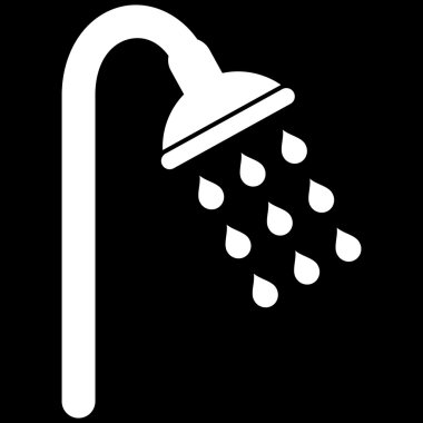 Duş düz vektör simgesi