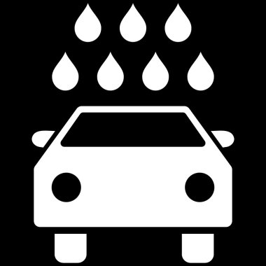 Araba duş düz vektör simgesi