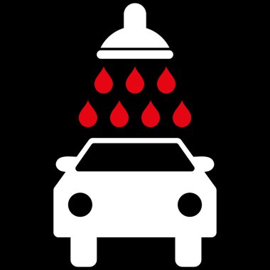 Oto yıkama düz vektör simgesi