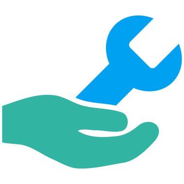 servis düz vektör sembolünü onar