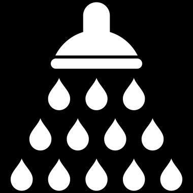 Duş düz vektör simgesi