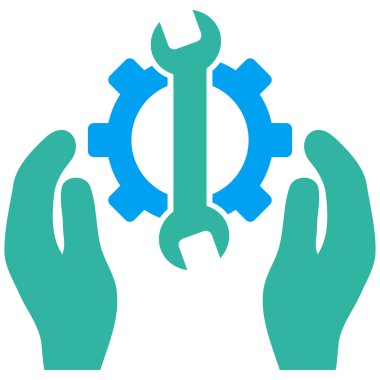 servis düz vektör sembolünü onar