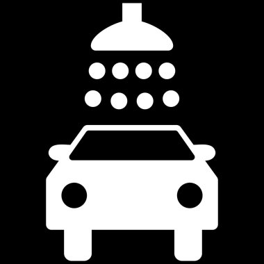 Araba duş düz vektör simgesi