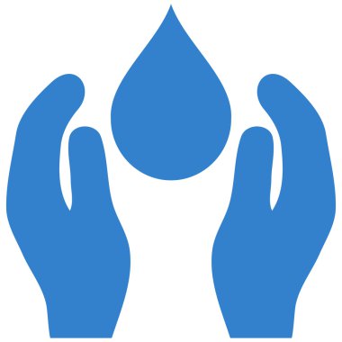 Su bakımı düz vektör simgesi