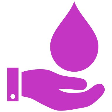 Su hizmet düz vektör simgesi