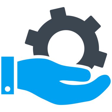 Hizmet düz vektör simgesi