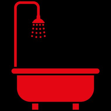 Duş banyo düz vektör simgesi