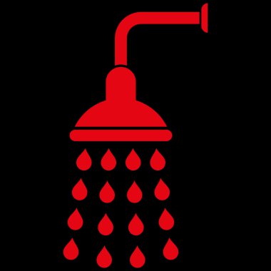 Duş düz vektör simgesi