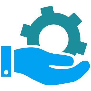 Hizmet düz vektör simgesi