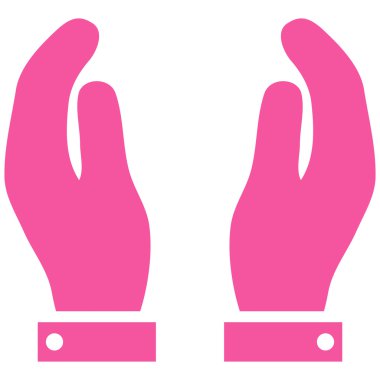 Bakım el düz vektör simgesi