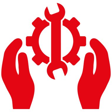 servis düz vektör sembolünü onar