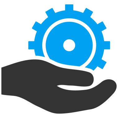 Geliştirme hizmet düz vektör simgesi