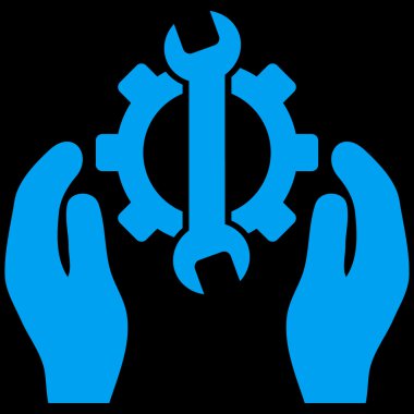 servis düz vektör sembolünü onar