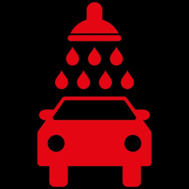 Oto yıkama düz vektör simgesi