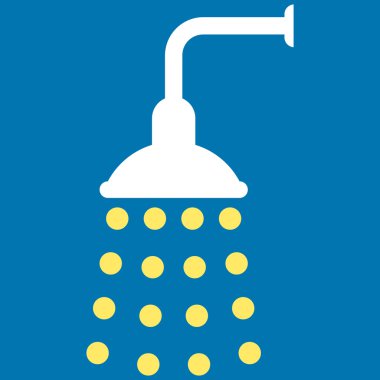 Duş düz vektör simgesi