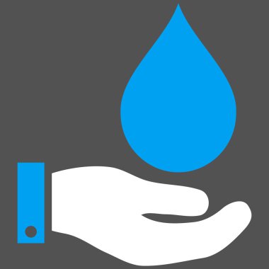 Su hizmet düz vektör simgesi