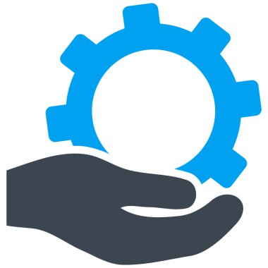 Hizmet düz vektör simgesi