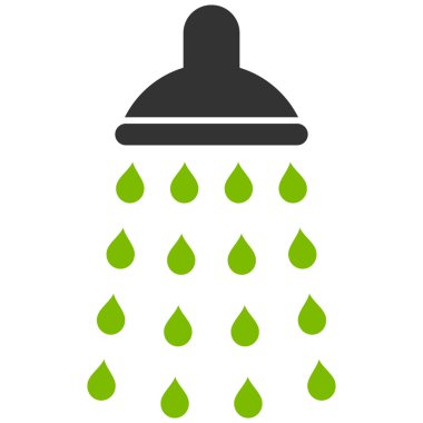 Duş düz vektör simgesi