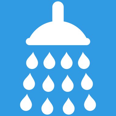 Duş düz vektör simgesi