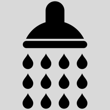 Duş düz vektör simgesi