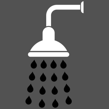 Duş düz vektör simgesi