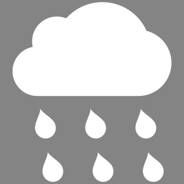 Yağmur bulutu düz vektör simgesi