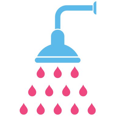 Duş düz vektör simgesi