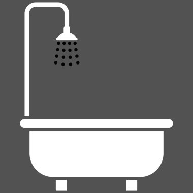 Duş banyo düz vektör simgesi