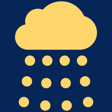 Yağmur bulutu düz vektör simgesi