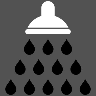 Duş düz vektör simgesi