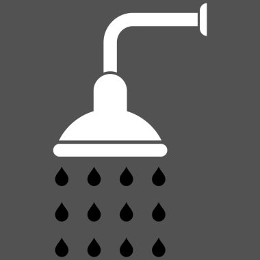 Duş düz vektör simgesi