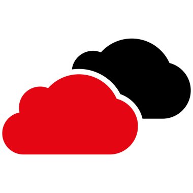 Bulutlar düz vektör simgesi