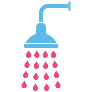 Duş düz vektör simgesi