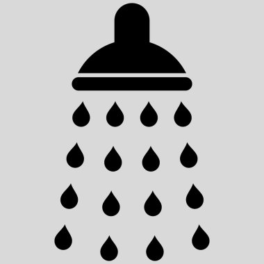 Duş düz vektör simgesi