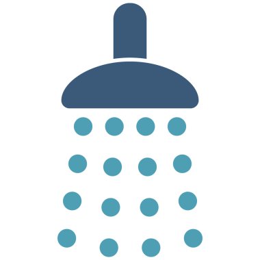 Duş düz vektör simgesi