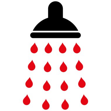 Duş düz vektör simgesi