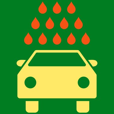 Oto yıkama düz vektör simgesi