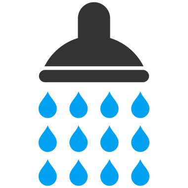 Duş düz vektör simgesi