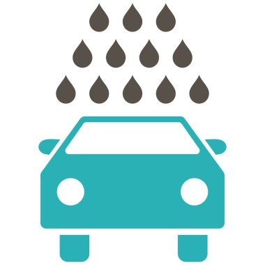 Oto yıkama düz vektör simgesi