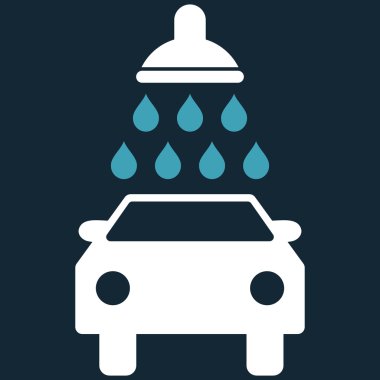 Oto yıkama düz vektör simgesi