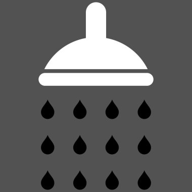 Duş düz vektör simgesi