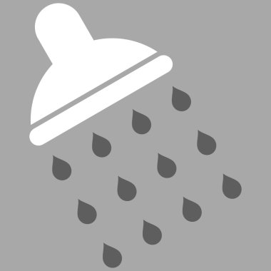 Duş düz vektör simgesi