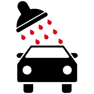 Oto yıkama düz vektör simgesi